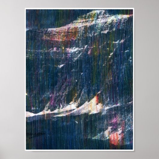 Poster Style Peter Max Glacier National Park Montana (Devant)