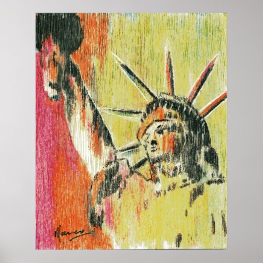 Poster style Pierre Max style Statue de la Liberté (Devant)