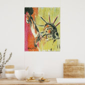 Poster style Pierre Max style Statue de la Liberté (Cuisine)