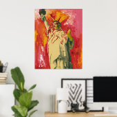 Poster style Pierre Max style Statue de la Liberté (Bureau à domicile)