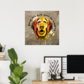 Poster Style Pop Art Golden Retriever (Bureau à domicile)