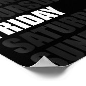 Poster Style quotidien_ C´est vendredi Jour de la semaine (Coin)