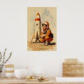 Poster Style rétro astronaute garçon (Cuisine)