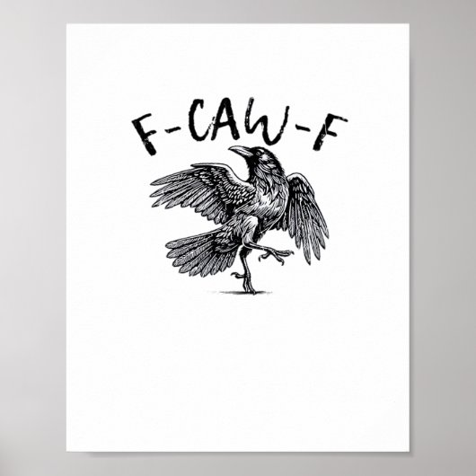 Poster Style Rétro Classique Corbeau F Caw F (Devant)