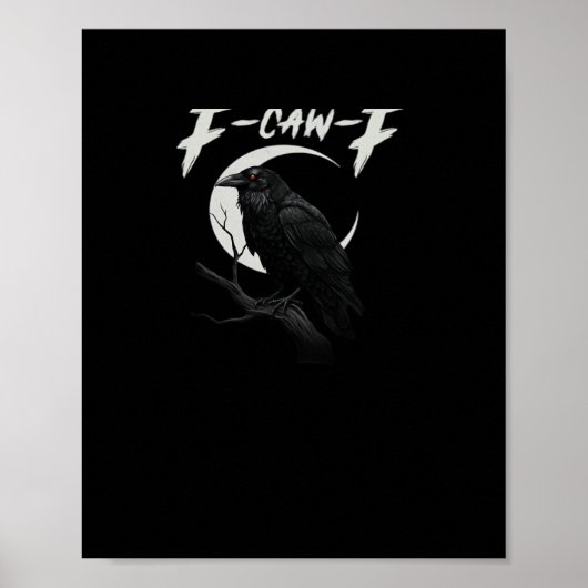 Poster Style Rétro Classique de Corbeau Drôle (Devant)
