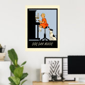 Poster Style rétro de la musique de jour de chien (Bureau à domicile)