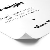 Poster Style rétro noir & blanc Date nuit idées signe (Coin)