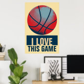 Poster Style Rétro Pop Art Basketball Motivation (Bureau à domicile)