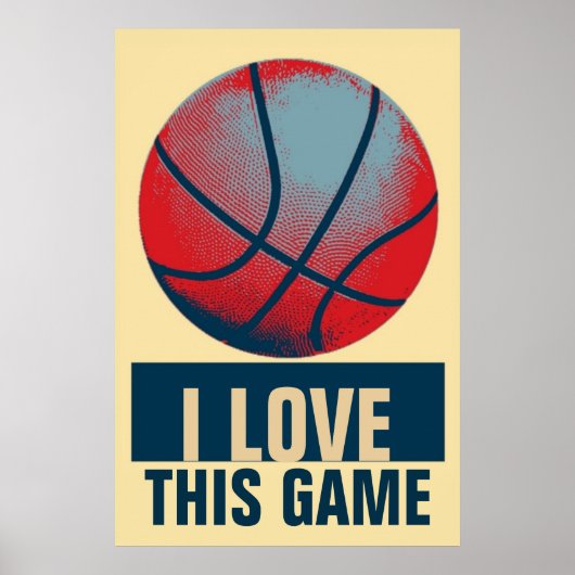 Poster Style Rétro Pop Art Basketball Motivation (Devant)