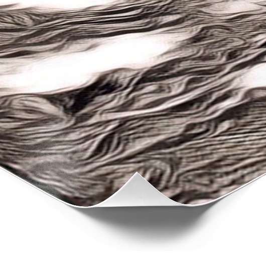 Poster style rustique - jaguar (Coin)