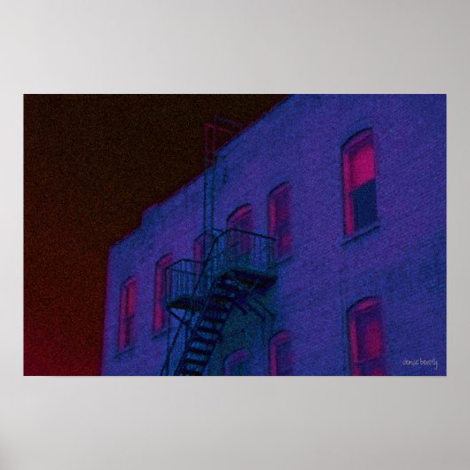 Poster style seurat brillant après les heures (Devant)