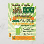 Poster Style St. Patrick's Day Uitnodiging (Voorkant / Achterkant)