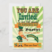 Poster Style St. Patrick's Day Uitnodiging (Achterkant)