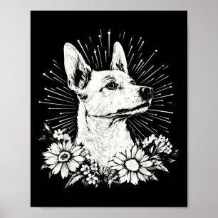 Poster Style tatouage Lover Canaan Retro Chien