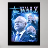 Poster Style Tim Walz Retro 90s (Devant)