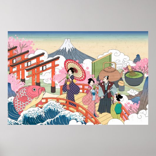 Poster Style Ukiyo-e japonais (Devant)