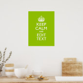 Poster Style Vert Android Gardez Le Calme Et Votre Texte (Cuisine)