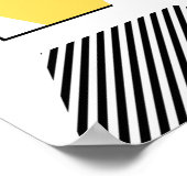 Poster Style Vert, Noir Et Jaune Art Abstrait (Coin)