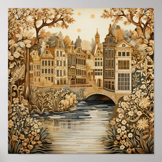 Poster Style Vintage Amsterdam (Devant)
