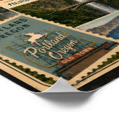 Poster Style Vintage Authentique de l'Oregon (Coin)