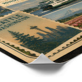 Poster Style Vintage Authentique de Washington (Coin)