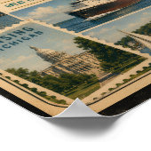 Poster Style Vintage Authentique du Michigan (Coin)