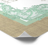 Poster Style vintage dentelle design Seafoam Green 2 (Coin)