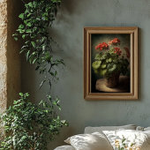 Poster Style vintage Geranium Art - Téléchargeable