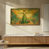 Poster Style vintage Golden Fairy Citrouille Queen Fall