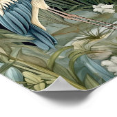 Poster Style Vintage Great Blue Heron (Coin)