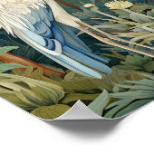 Poster Style Vintage Great Blue Heron (Coin)