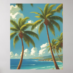 Poster Style Vintage Hawaïen Voyage Aloha Depuis Hawaï