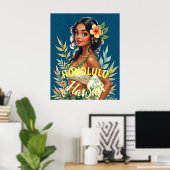 Poster Style vintage Hawaiian Travel Honolulu Mid-Pacific (Bureau à domicile)