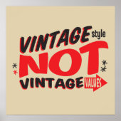 Poster Style vintage, Pas Valeurs (Devant)