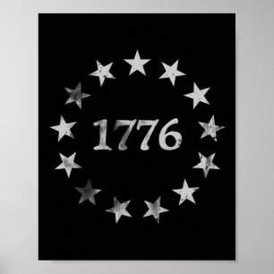 Poster Style Vintage patriotique Usa 4 juillet