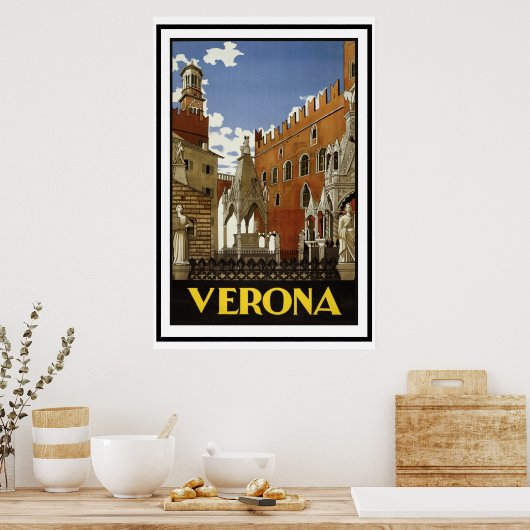 POSTER STYLE VINTAGE VERONA ITALIE (Cuisine)