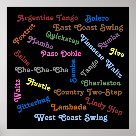Poster Styles de danse de salle de bal (Devant)