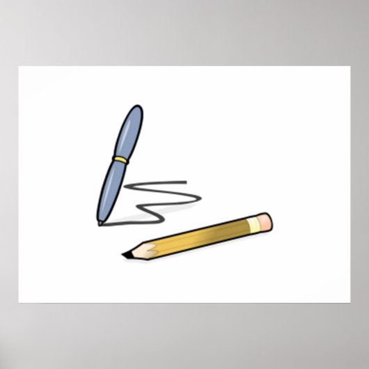 Poster Stylet et crayon (Devant)