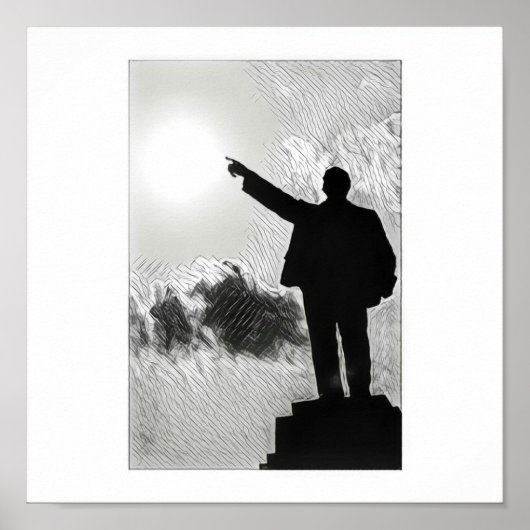 Poster Stylisé Lenin Pointing the Way (Devant)