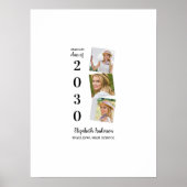 Poster Stylish 3 Photo Collage Graduation Signature de l' (Devant)