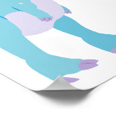 Poster Stylish Dinosaur Baby Shower White (Coin)