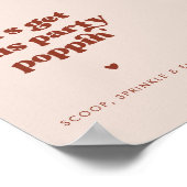 Poster Stylish rétro rose Faisons un poppin de cette fête (Coin)