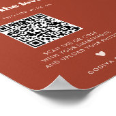 Poster Stylish retro Terracotta Capturez le signe d'amour (Coin)