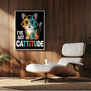 Poster Stylish Stylish Cat's Confident Stance