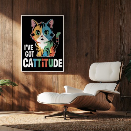 Poster Stylish Stylish Cat's Confident Stance
