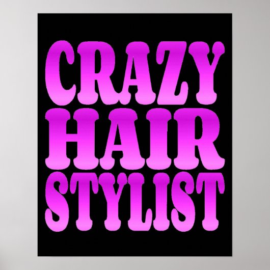 Poster Styliste de cheveux fous (Devant)