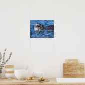 Poster Stylized Basking Leatherback Sea Turtle (Cuisine)