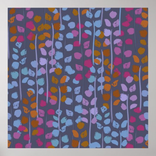 Poster Stylized floral seamless pattern. Vintage imitatio (Devant)