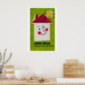 Poster Stylized Smiling Face Czechoslovakia 1960s-70s (Cuisine)