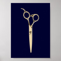 Stylo ciseaux or moderne Liste de cheveux Marine S